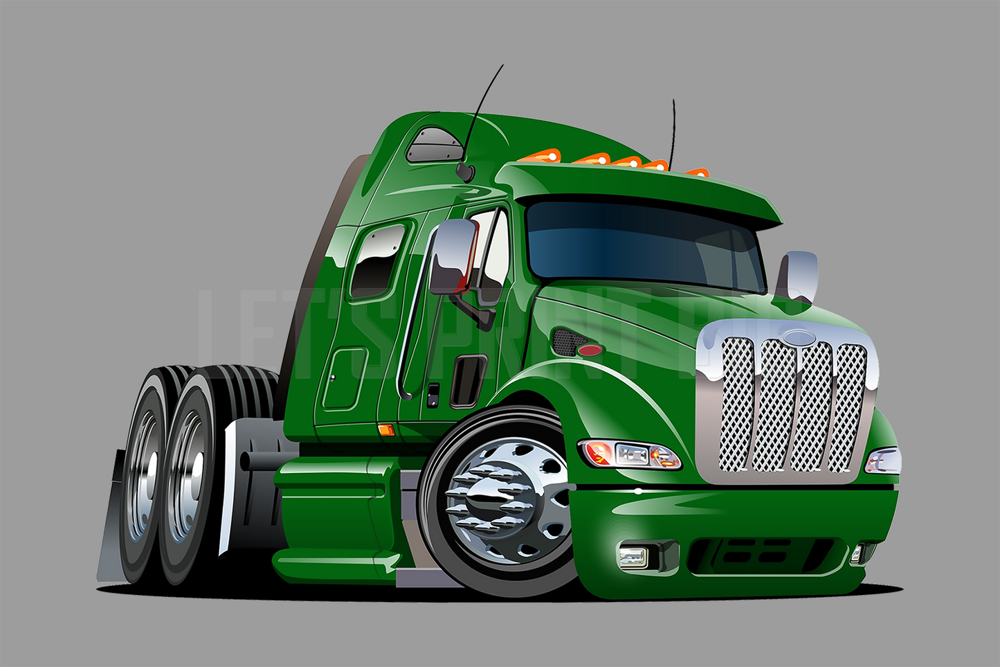 Car Art Truck Set Cartoon Wall Decal