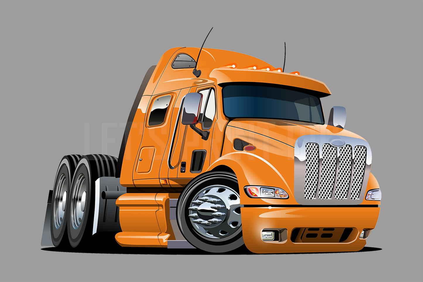 Car Art Truck Set Cartoon Wall Decal