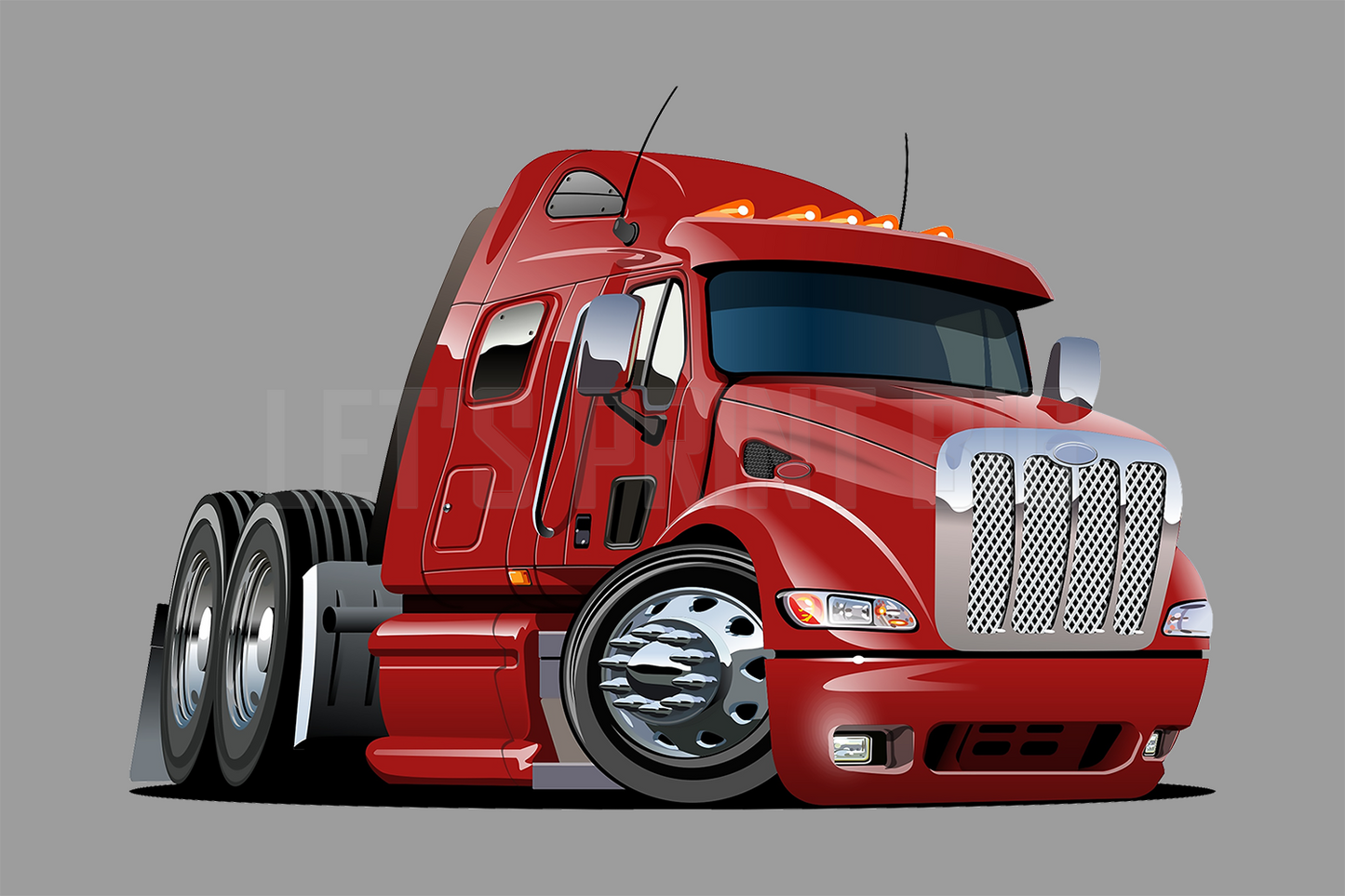 Car Art Truck Set Cartoon Wall Decal