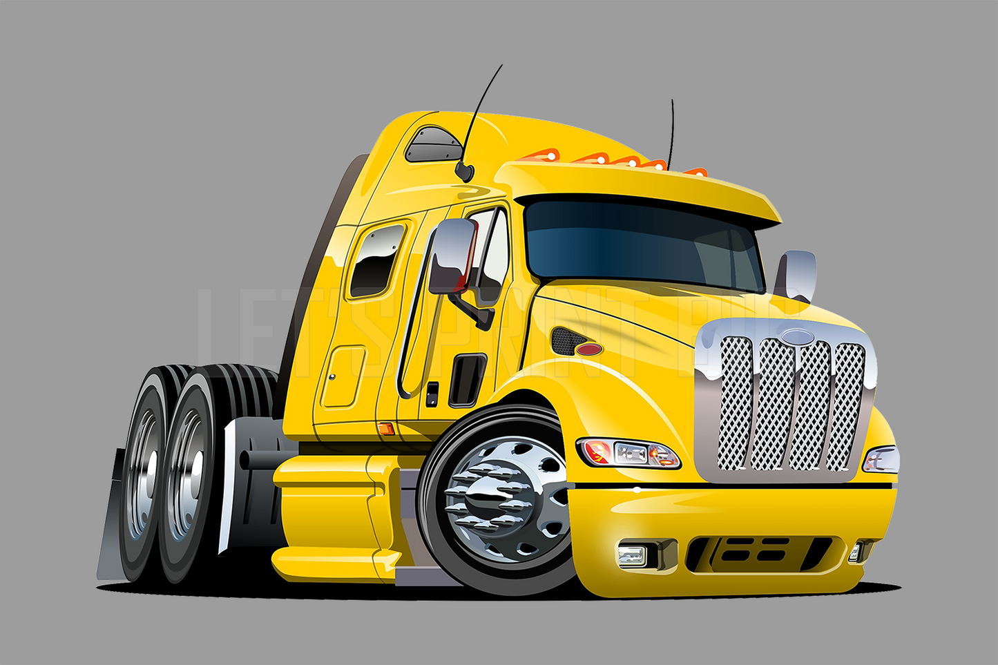 Car Art Truck Set Cartoon Wall Decal