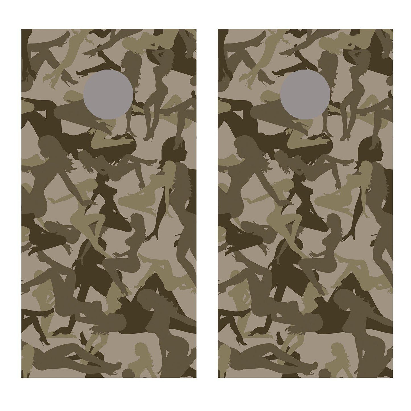 Trucker Desert Camo Large Girls Cornhole Board Decal Wraps