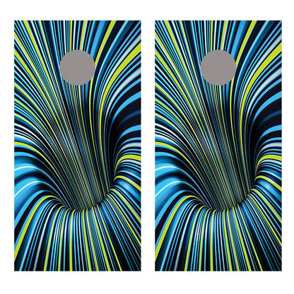 Tunnel Illusion Corn Hole Board Decal Wrap