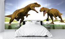 Two Dinosaurs Together Wall Mural