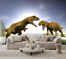 Two Dinosaurs Together Wall Mural