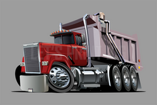 Car Art Vector Cartoon Dump Truck Wall Decal