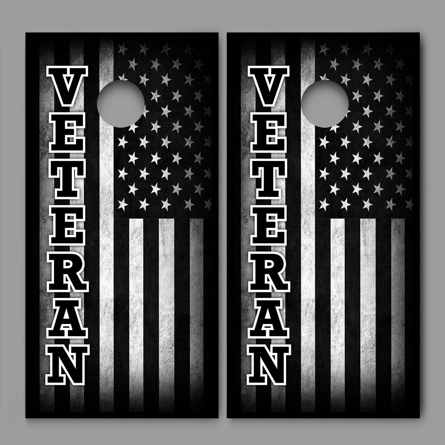Veteran American Flag Background Design A Cornhole Board Decal Wrap