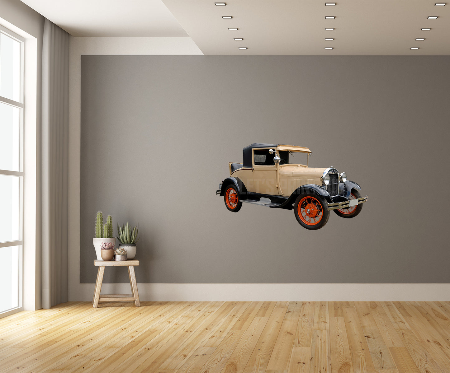 Car Art Vintage Car High Resolution Wall Decal