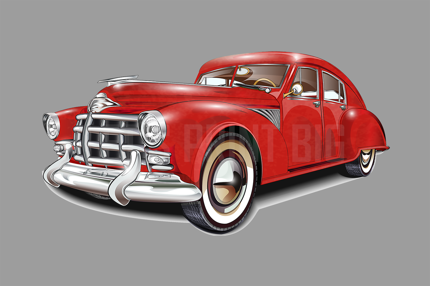 Car Art Vintage Car Challenger Wall Decal