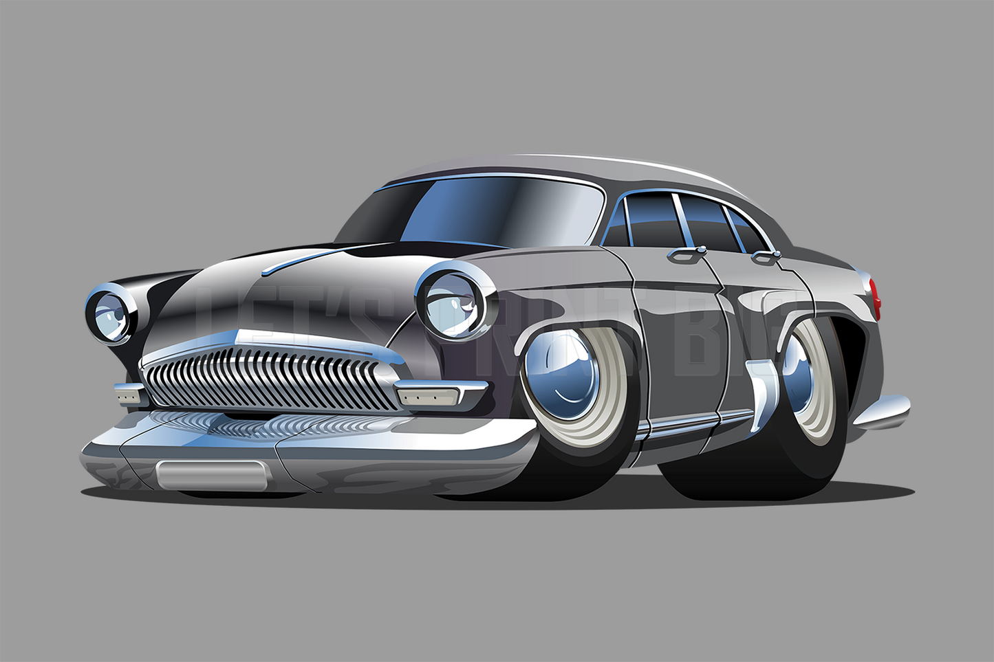 Car Art Vintage Car Cartoon Wall Decal