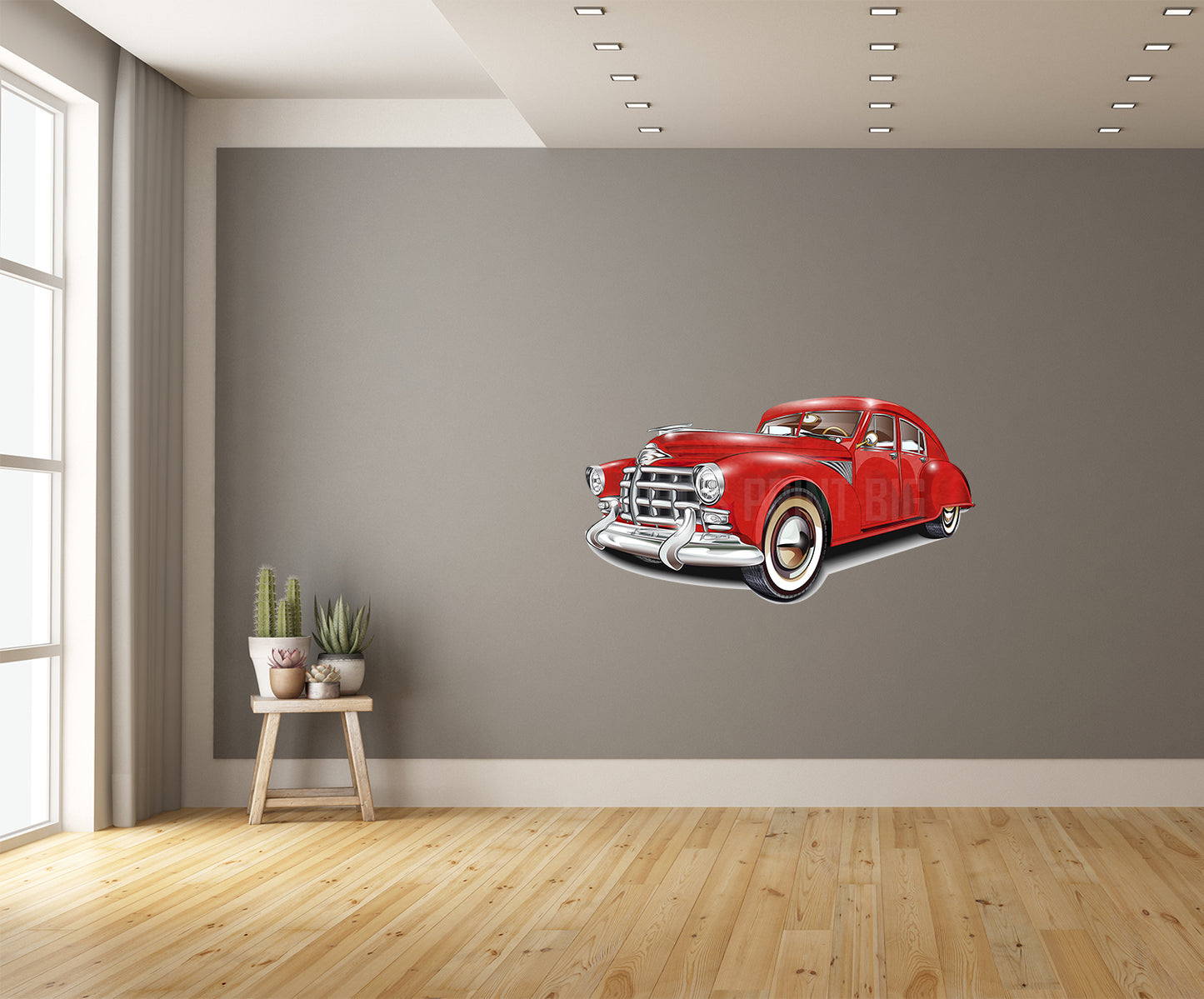 Car Art Vintage Car Challenger Wall Decal
