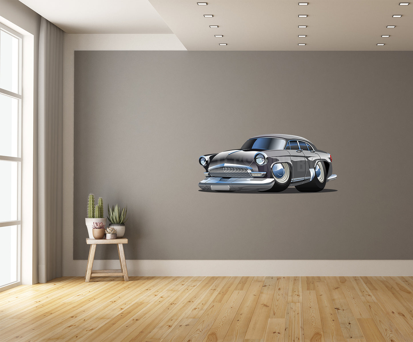 Car Art Vintage Car Cartoon Wall Decal