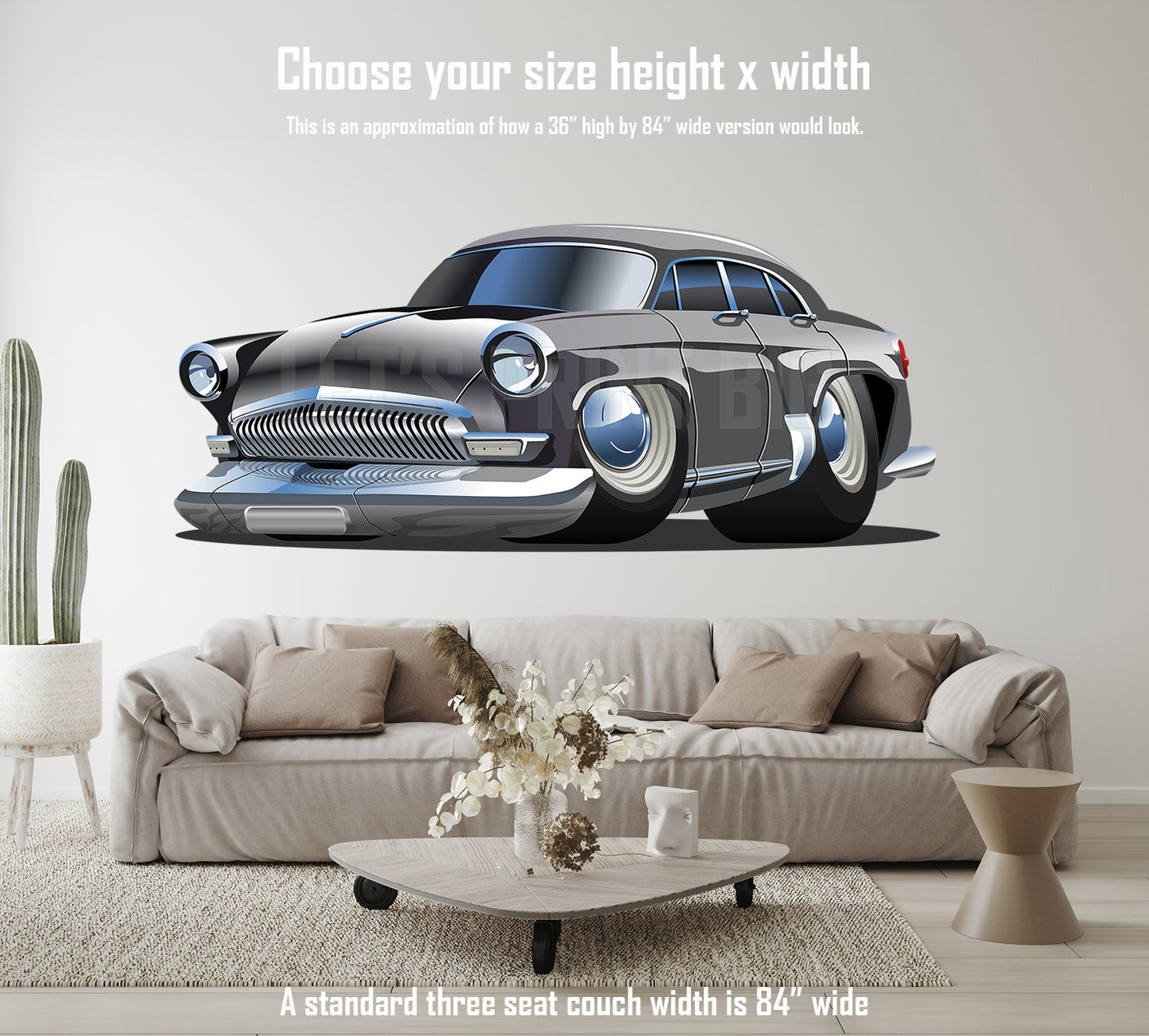 Car Art Vintage Car Cartoon Wall Decal