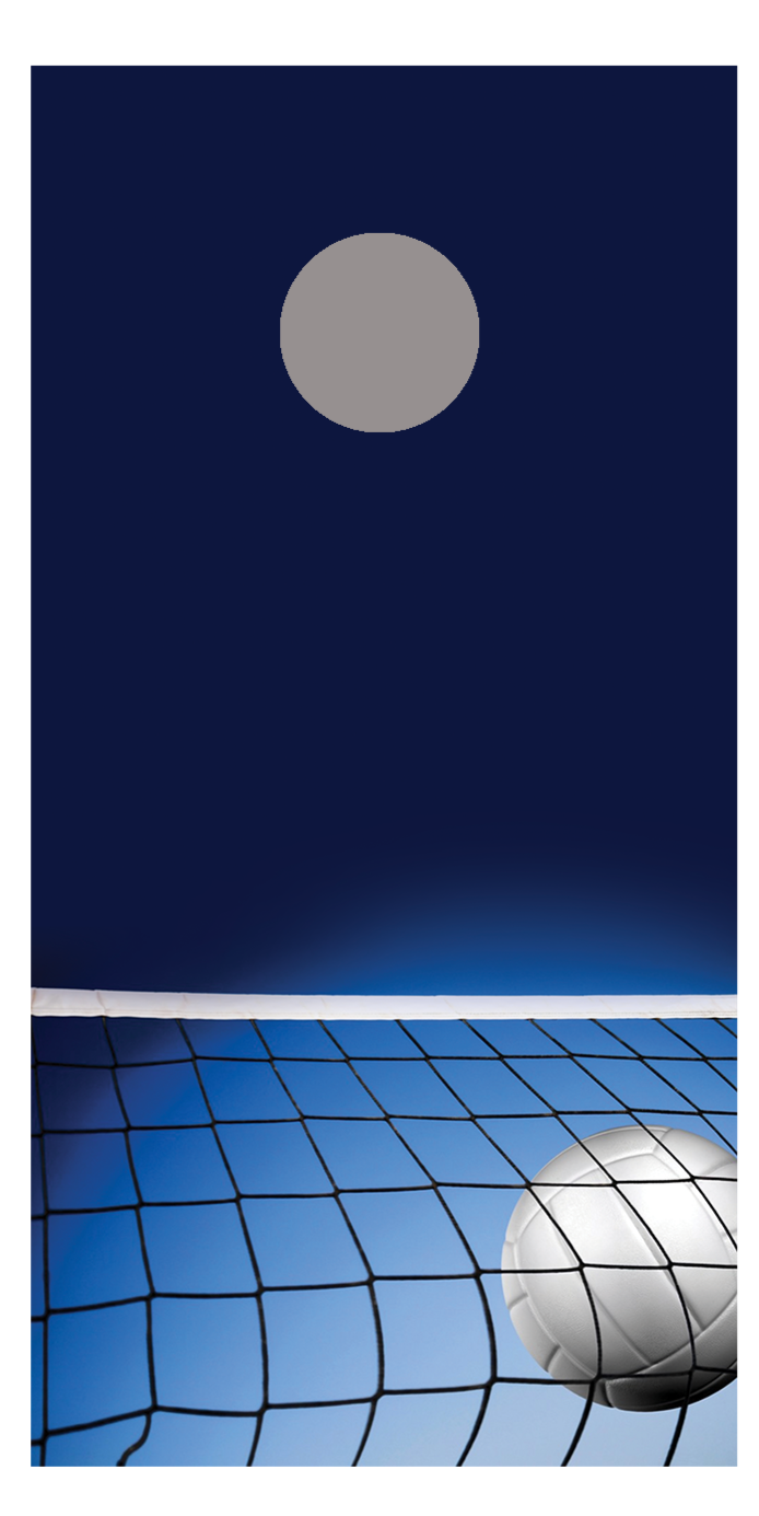 Volleyball and Net Corn Hole Decal Wrap