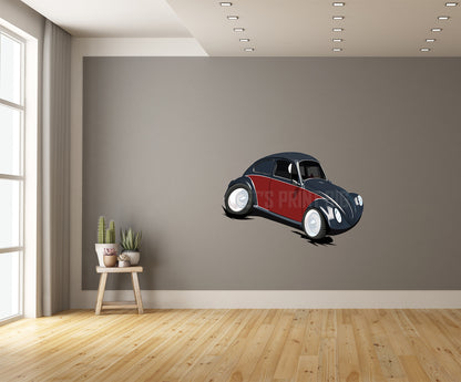Car Art Volkswagon Wall Decal Cartoon Version 1