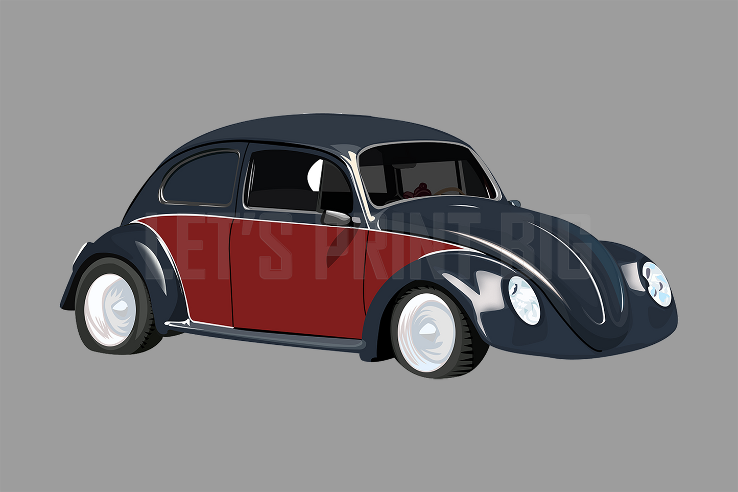 Car Art Volkswagon wall decal version 2