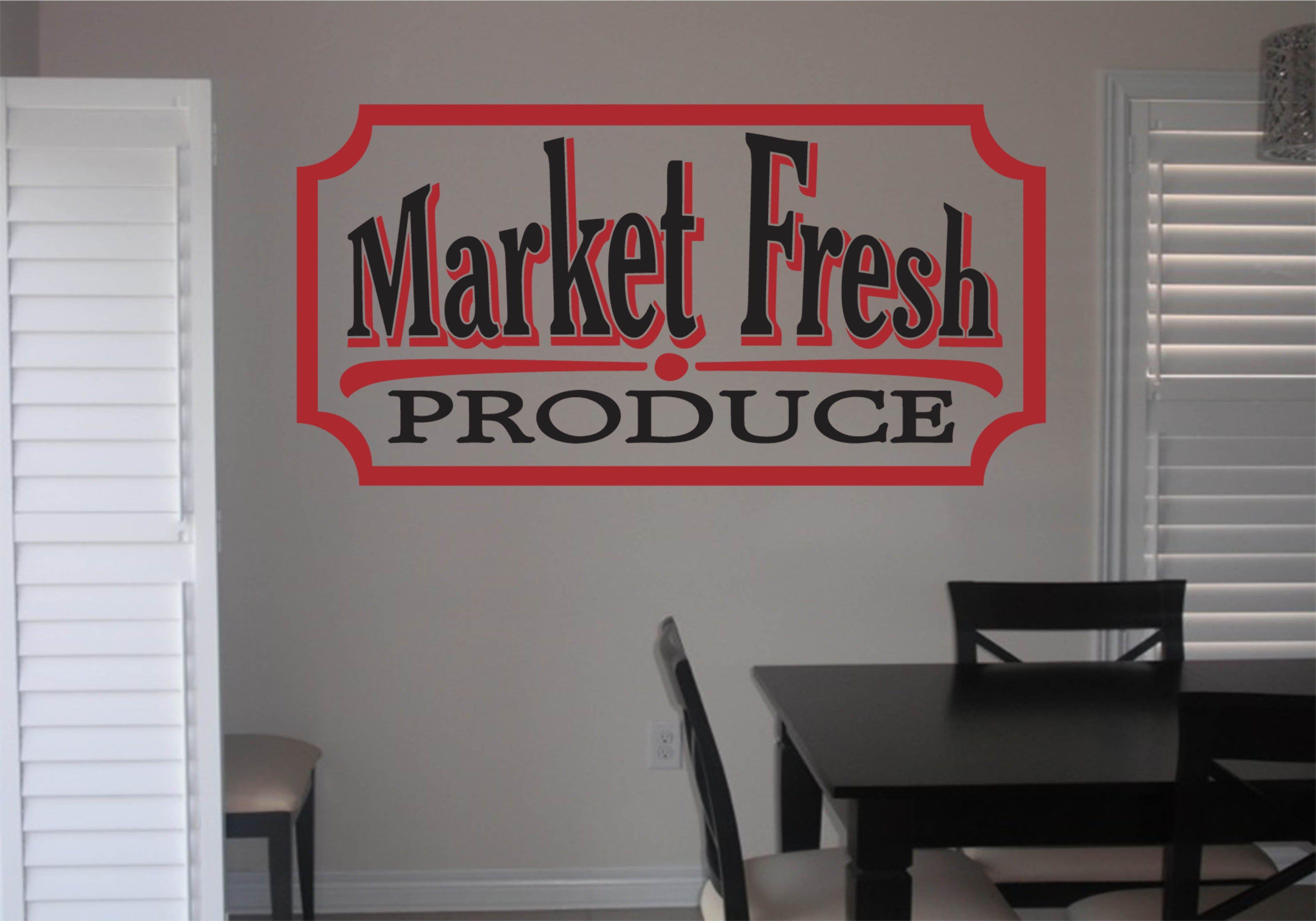 Market Fresh Wall Art Decal Sticker - Let's Print Big