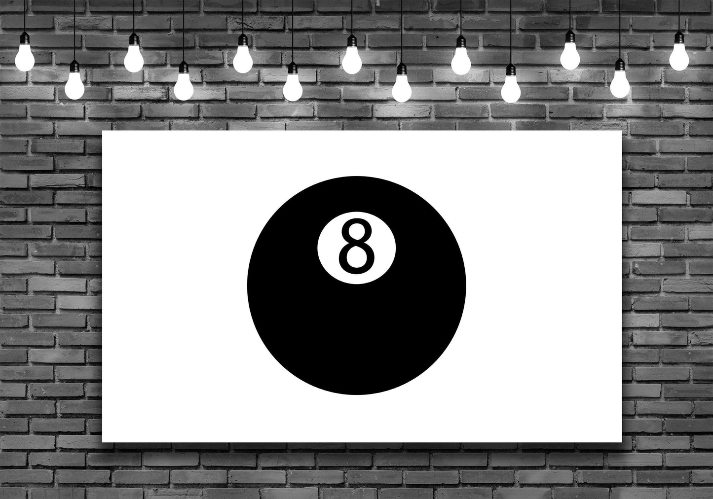 Eight Ball Pool Ball Wall Art Decal Sticker - Let's Print Big