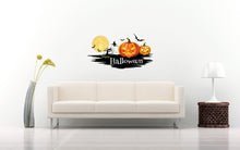 Happy Halloween Pumpkin Witch Bat Wall Art Decal Sticker Removable Repositionable - Let's Print Big