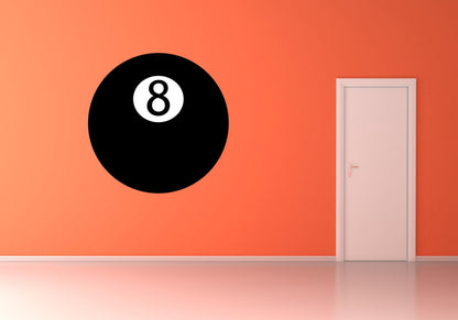 Eight Ball Pool Ball Wall Art Decal Sticker - Let's Print Big