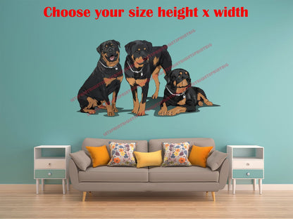 3 Rottweilers Art Wall Decal