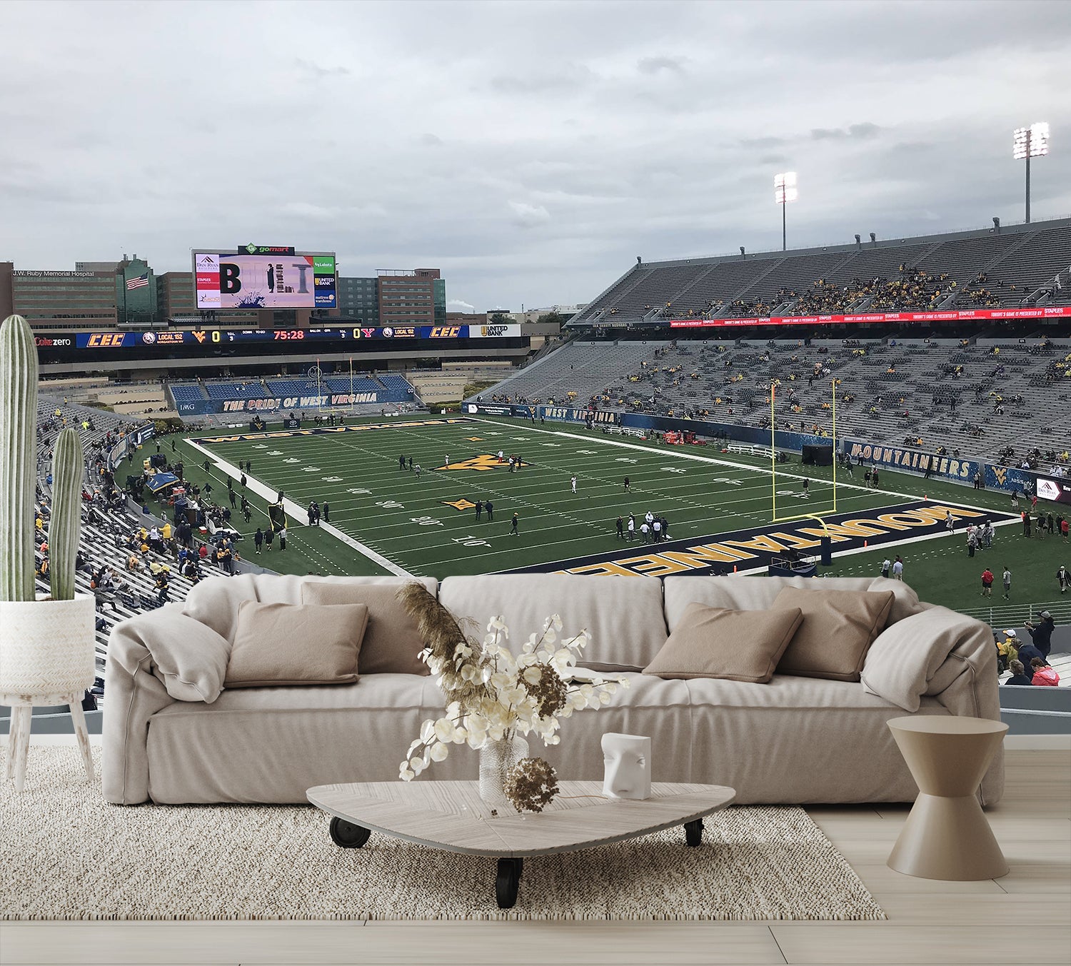 Mountaineer Field at Milan Puskar Stadium Football Wall Mural