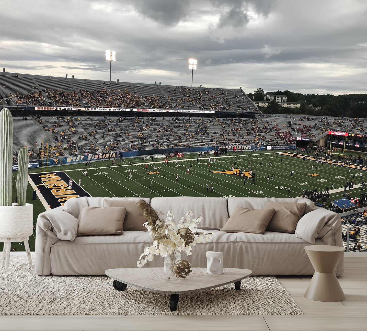 Mountaineer Field at Milan Puskar Stadium B Football Wall Mural