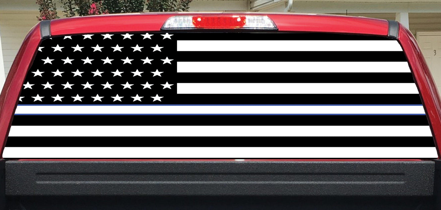 White Line Rear Window Decal