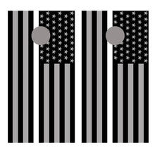 White Line Type 2 American Flag Cornhole Board Decal Wraps