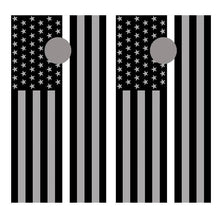 White Line Type 2 Flipped American Flag Cornhole Board Decal Wraps