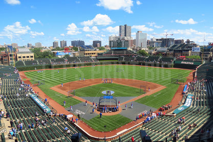 Wrigley Chicago Cubs B Wallpaper Baseball Diamond Mural