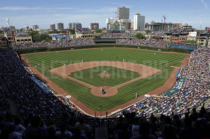 Wrigley Field Chicago Cubs Wallpaper Baseball Diamond proof