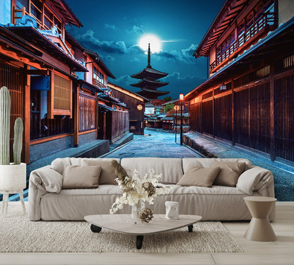 Yasaka Pagoda and Sannen Zaka Street in Kyoto Japan Wall Mural