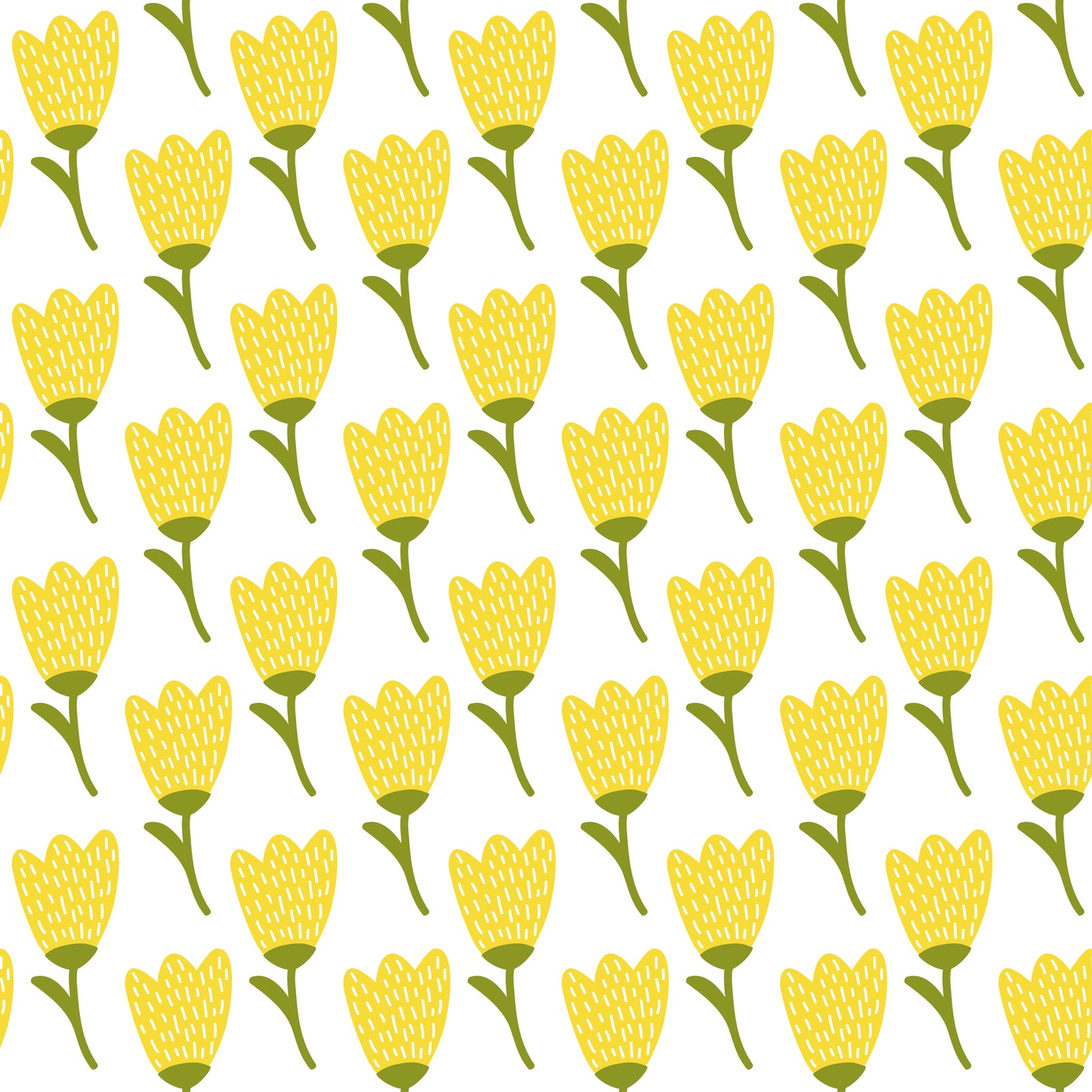 Yellow Tulip Flower Wall Mural