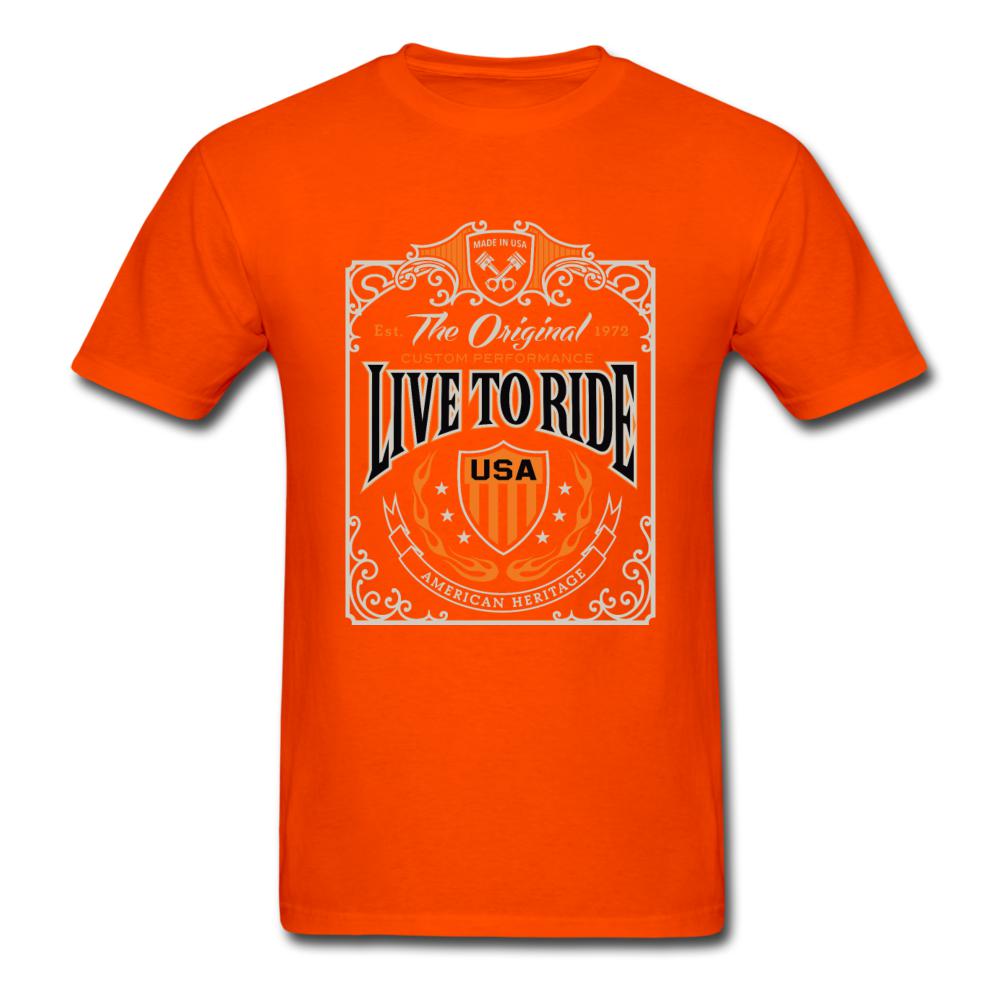 Live to Ride Men's T-Shirt - orange