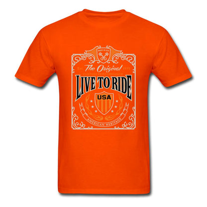 Live to Ride Men's T-Shirt - orange