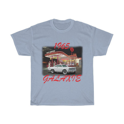 1965 Galaxie Muscle Car Art Route 66 Unisex Heavy Cotton Tee