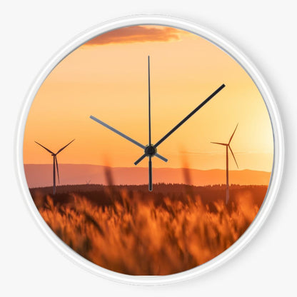 Windmill Sunset 10 inch wall clock