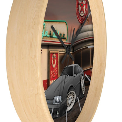 Fox Body Mustang Gas Station Wall clock