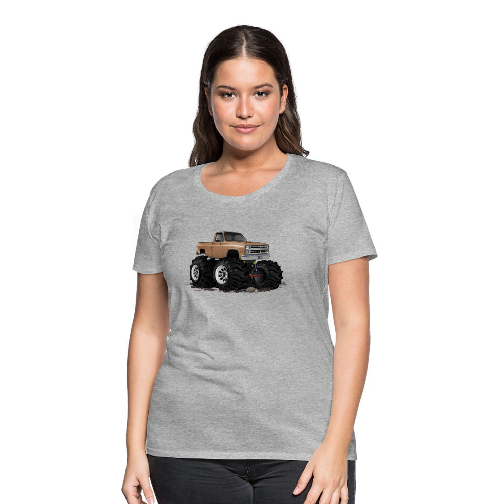 1986 Chevrolet 4x4 Pickup Truck Car Art Women’s Premium T-Shirt - heather gray