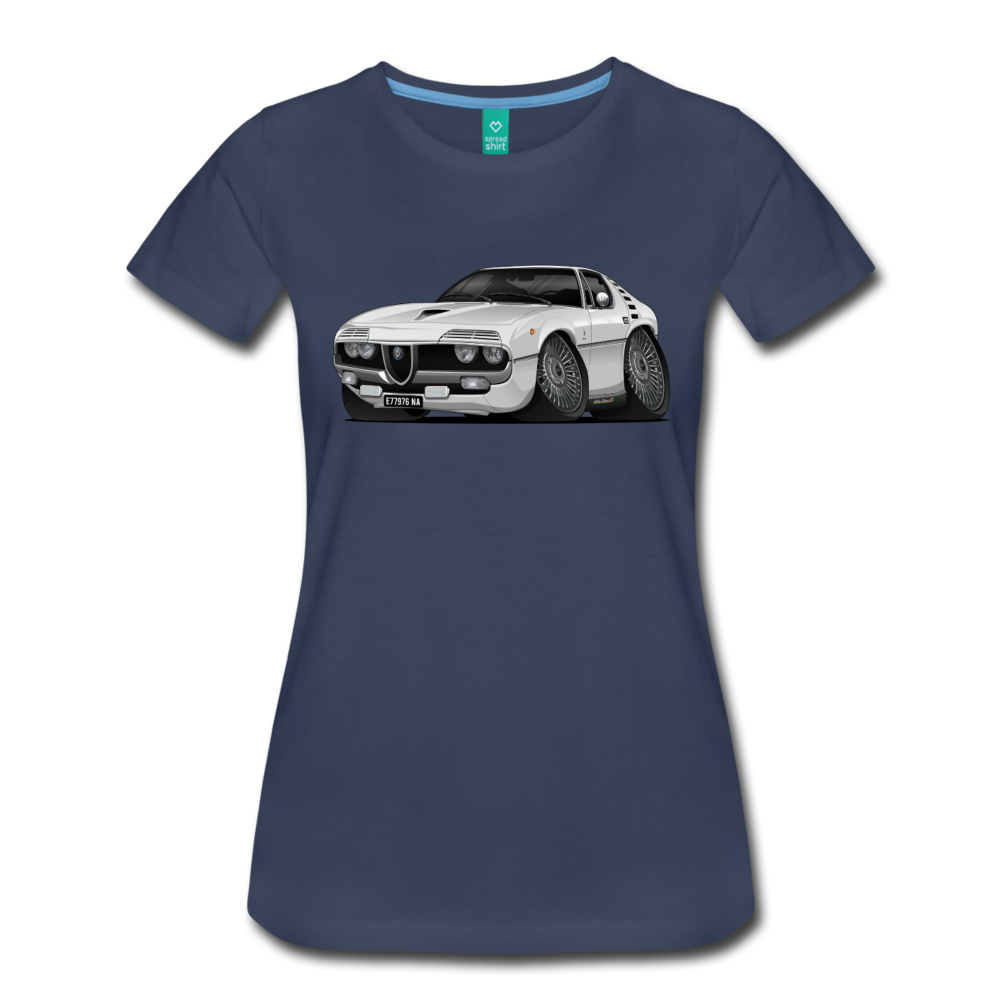 1971 Alfa Romeo Montreal Women’s Premium T-Shirt - navy
