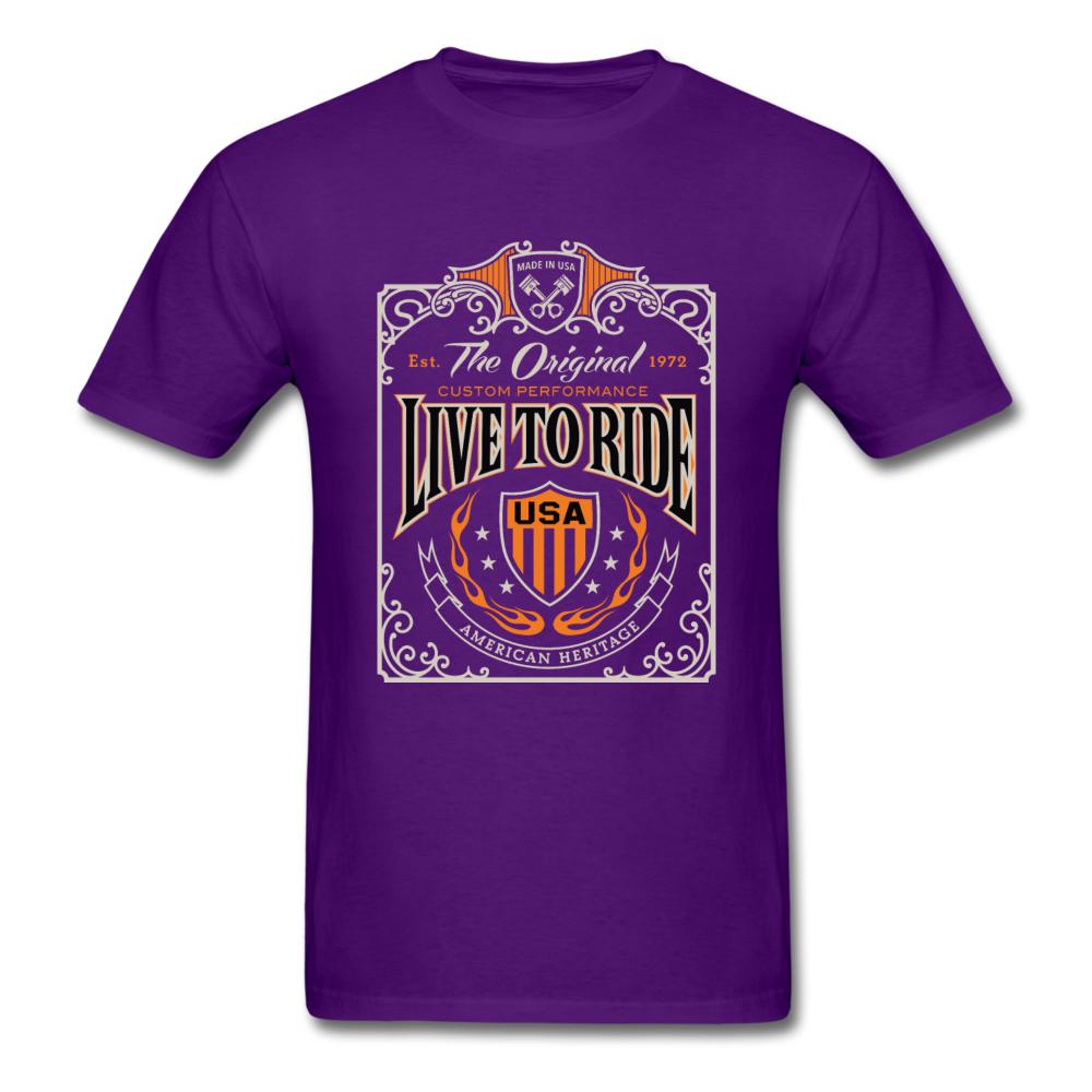 Live to Ride Men's T-Shirt - purple