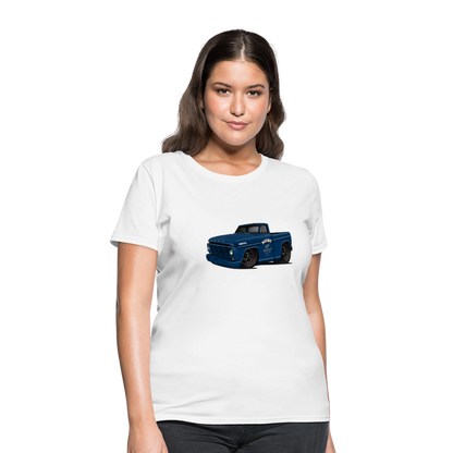 1967 Blue Ford F-100 Women's T-Shirt - white