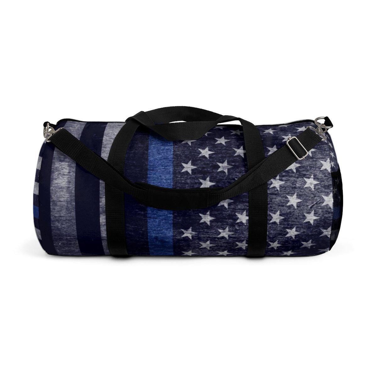 Distressed Thin Blue Line Duffle Bag