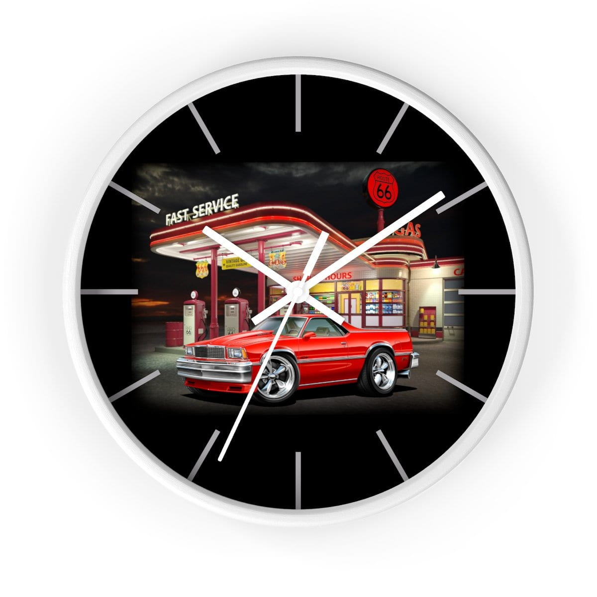 1978 El Camino Gas Station Wall clock