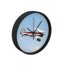 Red and White Stearman Biplane 10 inch wall clock