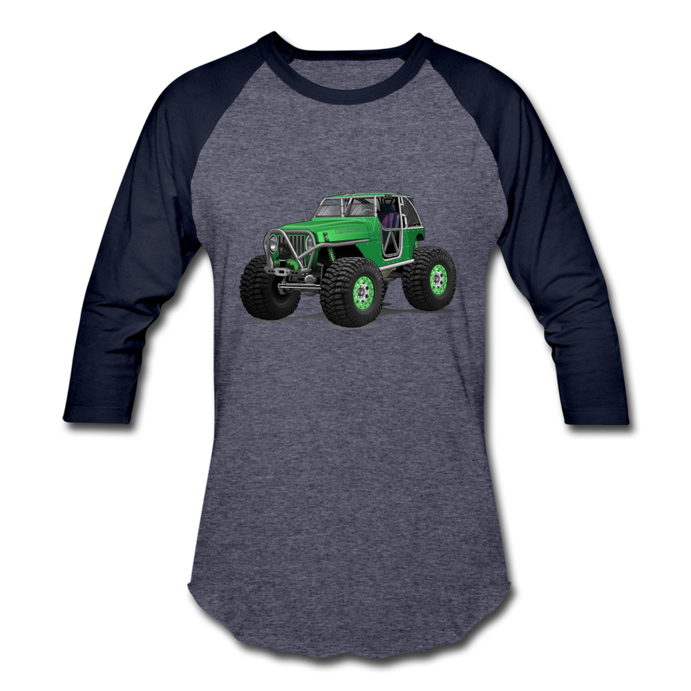 Baseball T-Shirt - heather blue/navy