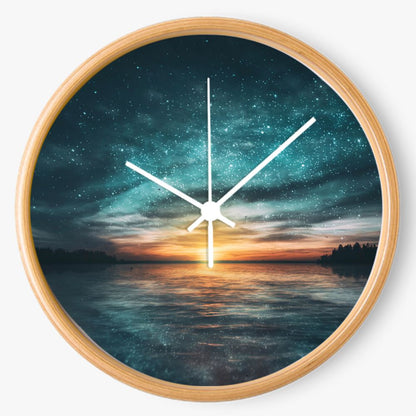 Starry Night Sunset 10 inch wall clock