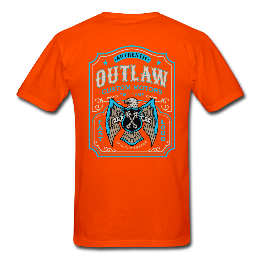 Outlaw Custom Motors Fast Loud Mens T-Shirt - orange