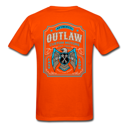 Outlaw Custom Motors Fast Loud Mens T-Shirt - orange