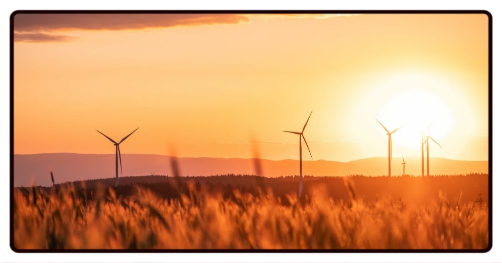 Windmill Sunset Desk Mat